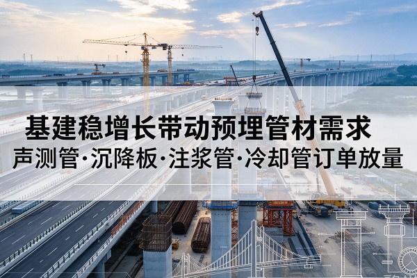 承德基建稳增长带动预埋监测管材需求，声测管、沉降板、注浆管订单持续放量